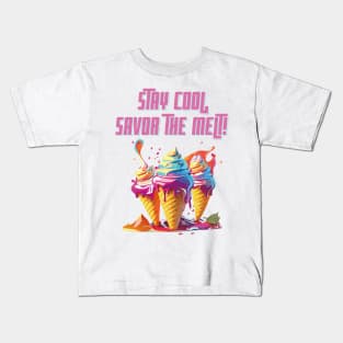 Summer Melting Delights: Tempting Ice Cream Treat Kids T-Shirt